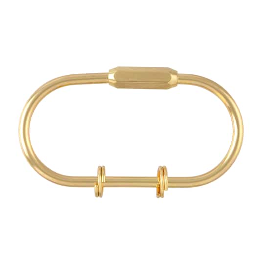 Gold Oval Clasp Charm Connector by Bead Landing™